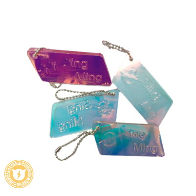 オリジナルオーロラPVCキーホルダー制作