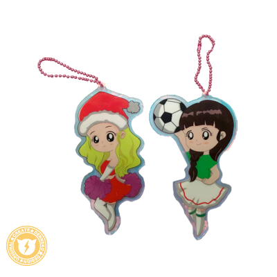 オリジナルオーロラ素材アクリルキーホルダー制作