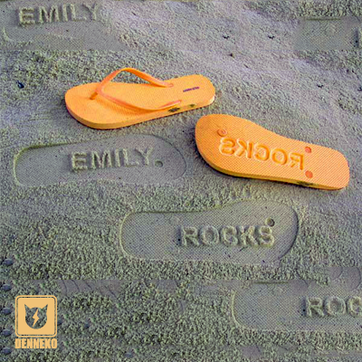 オリジナルメッセージビーチサンダル
